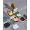 4 Pcs Small Storage Box Metal Rectangle Empty Hinged Tins