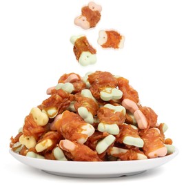 MON2SUN Dog Treats, Mini Chicken Wrapped Biscuits with Added Vitamins, Healthy Training Snacks for Small Medium and Large dogs, 10.58oz