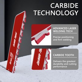 PAYA Carbide Reciprocating Saw Blade for Aerated Concrete & Hollow Bricks - 228 mm, Robust E-Cut Design, 1 Piece PY1506