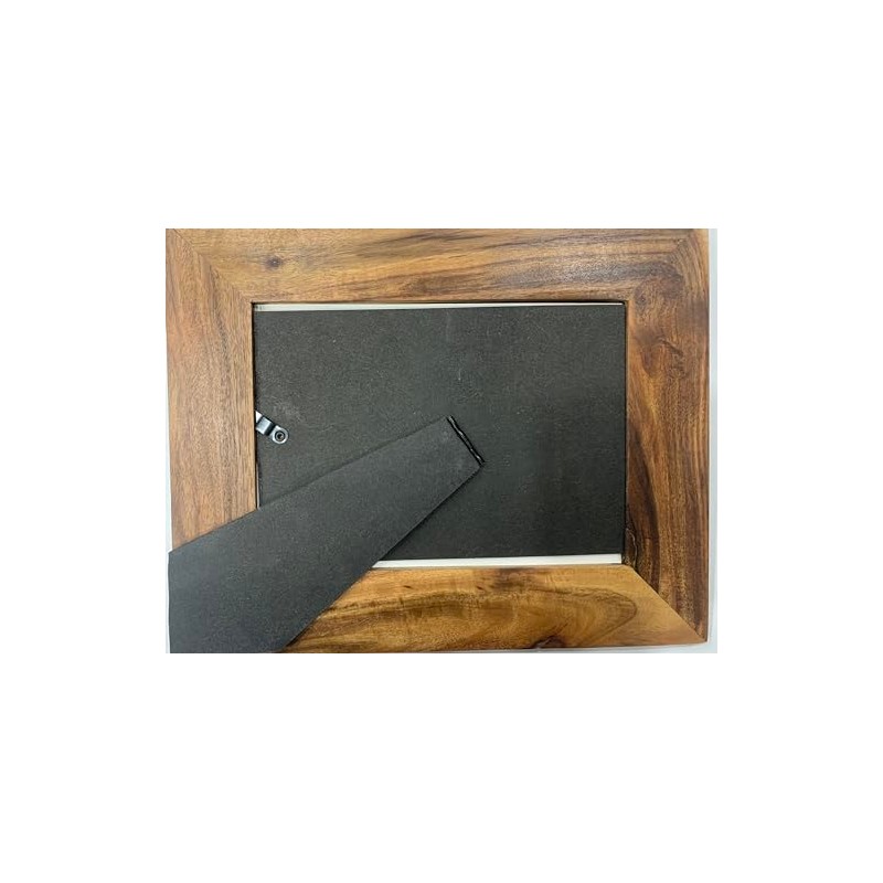 Koa Wood Handcafted 5"x7" Picture Frame Hawaii Flower Design Brown