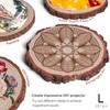 Elan Wood Slice 9.5-10.5INCH Diameter 6 pcs, Natural Wood Slices