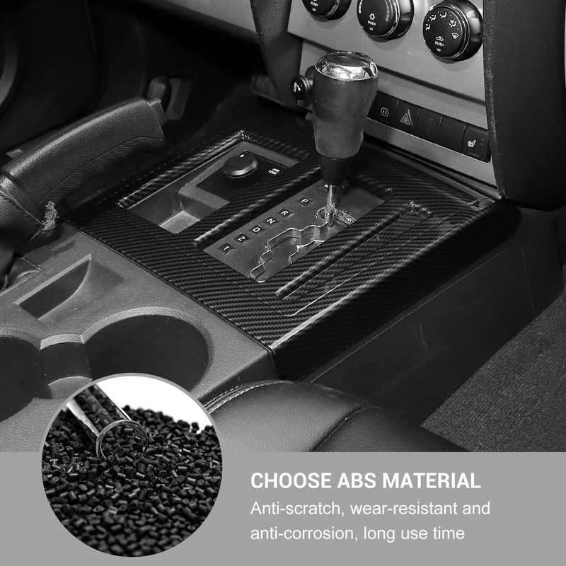 Jimen Compatible with 2007-2012 Dodge Nitro Gear Shift Panel Cover