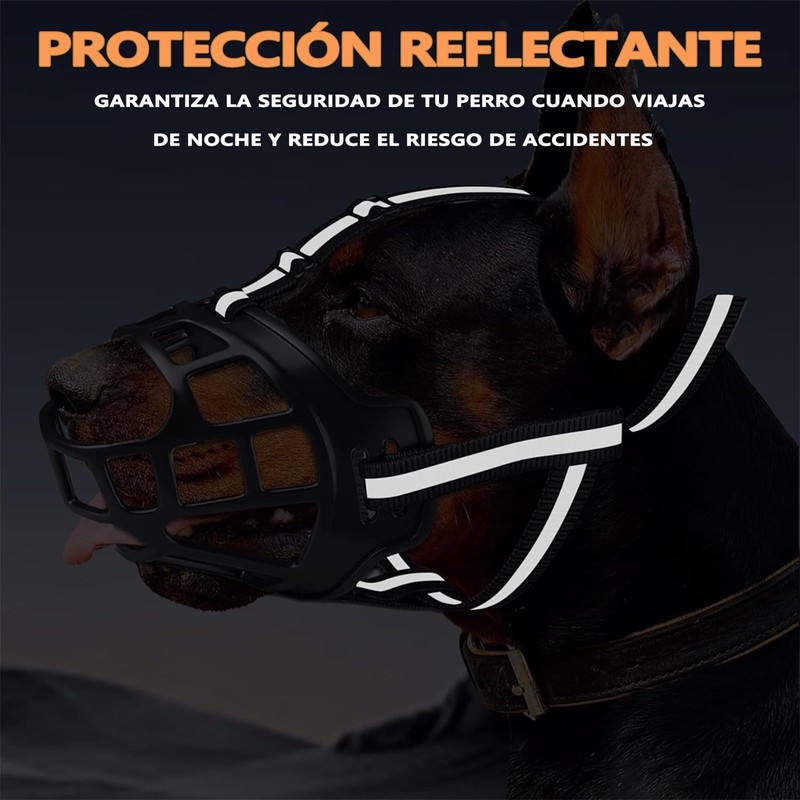 IJHFNL 3 pcs Bozal Ajustable de Silicona Suave para Perros,Bozal