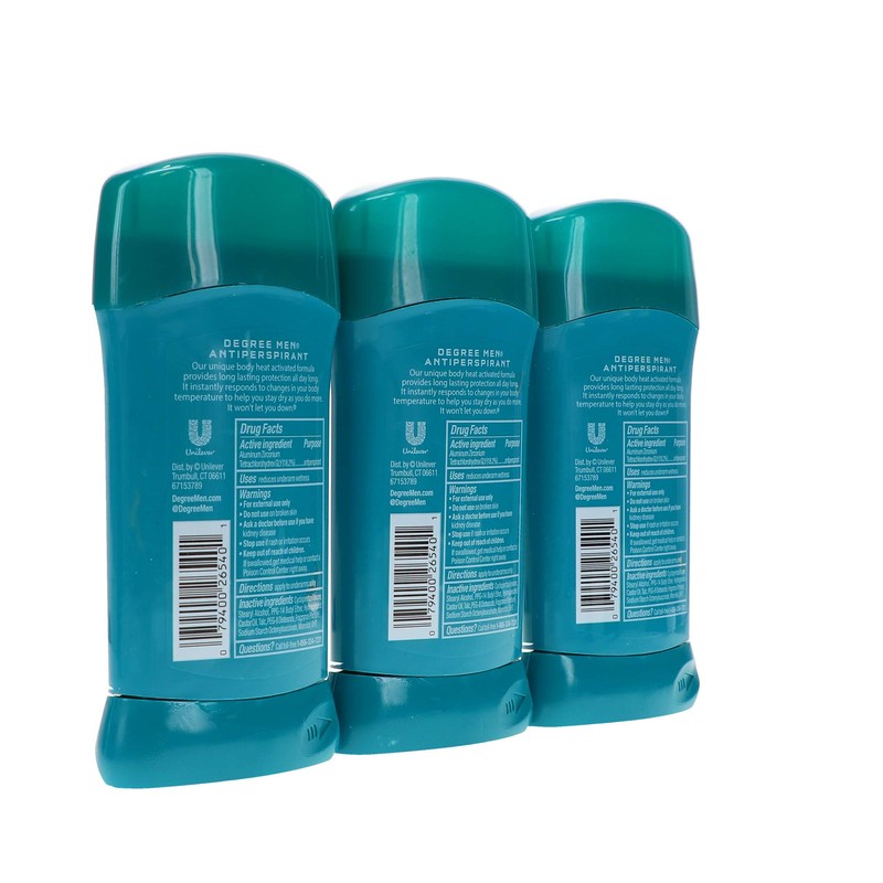 Degree Deodorant 2.7 Ounce Mens Cool Rush (3 Pack) (Packaging