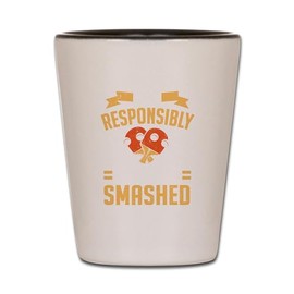 CafePress Table Tennis Hit Responsibly Ping Pong Unique and Funny Shot Glass