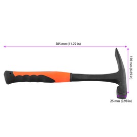 FUNSUEI 2 PCS 30 oz Masonry Brick Hammer, All Steel Forged Brick Hammer with Shock Reduction Grip