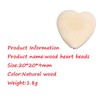 20pcs Natural 20mm Unfinished Wood Hearts Beads with Holes Eco-Friendly