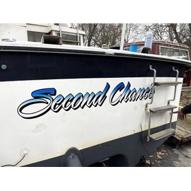 Custom Vinyl Boat Name Decal, Create Your Own Graphic Premium Marine Vinyl Lettering CTDP (Long 12-17 Letters)