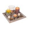 ootb Decor Tealight Plate Giftset, Multicoloured, 20 x 20 x