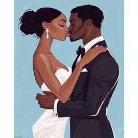 XTXGERL Frameless Paint by Numbers Kit for Adults, African Women Acrylic Painting on Canvas, African Oil Painting for Beginner with Brushes, Adults Paint by Number Kits for Home Decor (16x20inch)