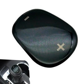 Shakas Car Center Shifter Cover, Smooth Surface Stainless Steel Shift Knob Cover, Self-adhesive Trim Accessory, Compatible with Chevy Equinox (2018-2020) Chevy Cruze (2017 2018) (Black)