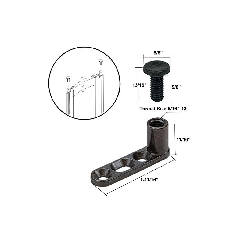 Replacement Pivot Bracket Assembly for Swing Shower Doors