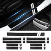 FT FUNTOR 9 x carbon fibre patterned car door sill