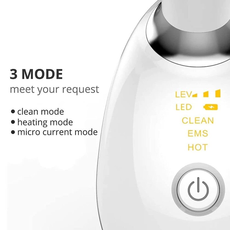 Micro-Glow Portable Handset,Neck Face Firming Wrinkle Removal Tool (White)
