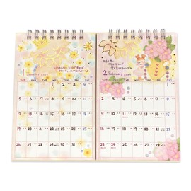CL95671 Mon 2025 Calendar Desktop 2 Months Close Pin