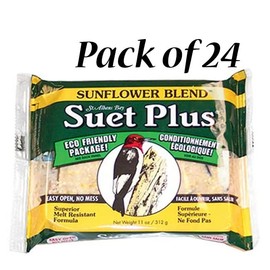 BestNest Wildlife Sciences Sunflower Blend Suet Cakes, 11 oz, 24 Pack