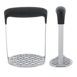 Haofy Machacador de Patatas, Machacador de Ajos, Machacador de Frijoles, Trituradora de Ajo Patatas para Machacar Ajos de Acero Inoxidable para Puré de Papas, Verduras y Frutas