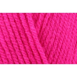 Sirdar Hayfield Bonus DK Crochet Yarn, 100% Acrylic Double Knitting Wool for Sweaters Toys Jumpers - 100g Balls - Neon Pink (832) - Pack of 5