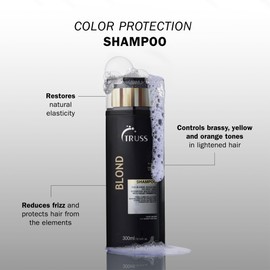 TRUSS Purple Shampoo & Toner for Blonde Hair - Blond Shampoo for Bleached, Gray, Highlighted & Brassy Hair - Restore Strength, Shine & Elasticity - Hydrating Daily Color Protection (10.14 Fl Oz)