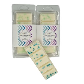 Highly Scented Soy Wax Melts - Made in UK - Vegan - Paraben & Cruelty Free 50g ~ One Bar (Fresh Linen)