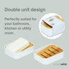 simplywire – Pack of 2 – Plastic Soap Dishes with