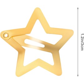 NINFEIQI 10 Pieces Metal Star Hair Clips, 3cm Snap Non Slip Hair Barrettes, Small Cute Star Shaped Hairpins, Cute Hair Barrettes for Kids Girls Women