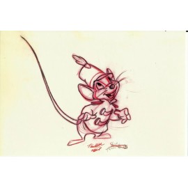 DUMBO, CLEANUP ANIMATION DRAWING BY WOLFGANG REITHERMAN, NICE POSTCARD.