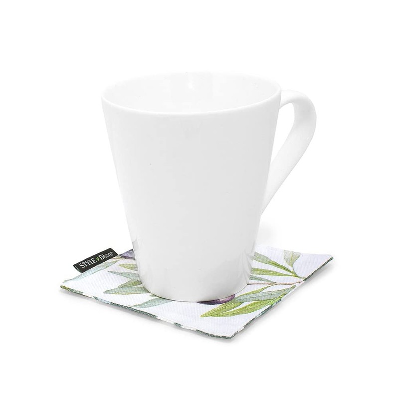 Style Decor W3000820 Coasters Reversible Fashionable Cloth Set of 4