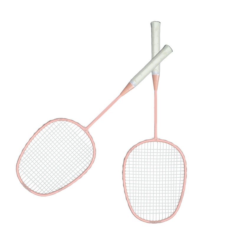 Sports Straight Beat Badminton Racket with Anti Skid Handle Glassy