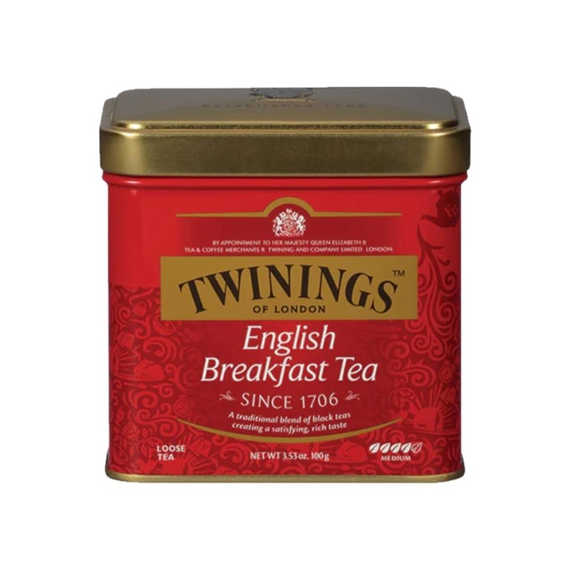 Twinings English Breakfast Loose Tea Tin, 3.53 Ounce Tin (Pack