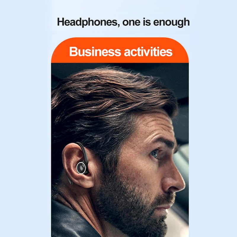 Bluetooth Earbuds, Wireless Single Ear Hands-Free Headset with Ear Hook,