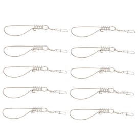 CORHAD Fishing Tools 10pcs Stainless Steel Fish Buckle Fish Locking Buckle for Anglers