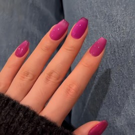 Hot Pink Cat Eye Press on Nails Short Square, SXVME Glitter Glue on Nails Sparkly Shiny Fake Nail Press on With Design, Cute Bling Extra Short Coffin False Nail for Women 30 Pcs