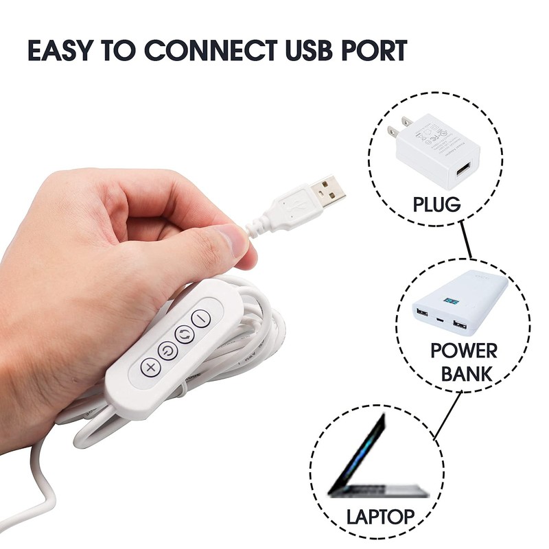 ASOKO Under Desk Light, 16Inch Dimmable LED Under Cabinet Lighting,
