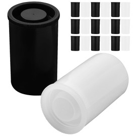 Gadpiparty 20pcs Empty Film Canisters with Caps Camera Film Black Film Canisters Film Holder Film Case White Film Empty Film Containers Film Photography Case Movie Film Canister Film Pots or