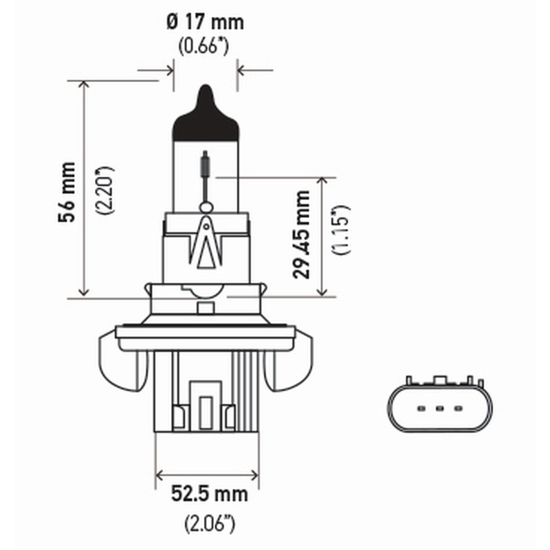 HELLA H13 2.0TB High Performance Bulb, 12V, 60/55W, 2 Pack