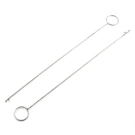 PZRT - Enhebrador de ganchillo de acero inoxidable para uso manual y bandas elásticas de tela, 265mm, 2