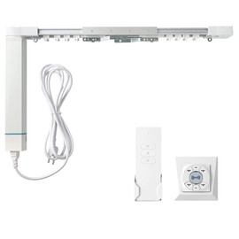 BENEXMART Smart Curtain Blind Motor WiFi Electric Remote Control Curtain Motor with DIY Tracks Alexa Echo Google Home Tuya WiFi Control Electric Stage Curtains(2.2M (86.6 inch))