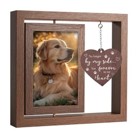 4×6 Pet Memorial Photo Frame – Keepsake Remembrance Sympathy Gift for Loss of Dog or Cat – No Longer By My Side But Forever In My Heart – Loving Memory Picture Frame for Pets