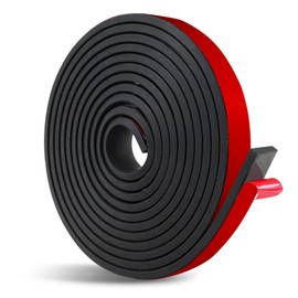 Neoprene Rubber Strips, Rubber Mat, Solid Rubber Plate for Flooring, Seals, Vibration Protection, Non-Slip, DIY Sealing and Shock Absorption (Red Tape, 5 mm x 20 mm x 3 m)