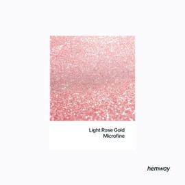 Hemway Premium Ultra Sparkle Glitter Multi Purpose Metallic Flake for Arts Crafts Nails Cosmetics Resin Festival Face Hair - Light Rose Gold - Microfine (1/256" 0.004" 0.1mm) 100g / 3.5oz