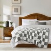 R.SHARE Grey and White Checkered Throw Blanket 50x70 Inch Reversible,