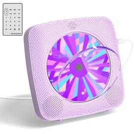 CD Player with Speakers CD Players for Home: Desktop Wall CD Player Bluetooth Portable Kegaudio with Dust Cover FM Radio USB AUX Jack Remote Control