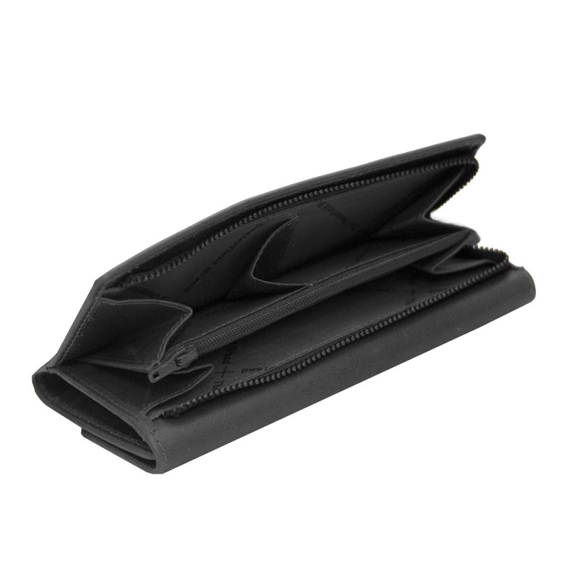 Chesterfield Leather Wallet Black Dahlia