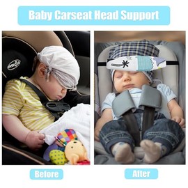 3 piezas de soporte para la cabeza de bebé para asiento de coche, asiento de carriola, alivio del cuello, correas para la cabeza, reposacabezas para niños pequeños, niños, bebé, bebé, dormir, viajes
