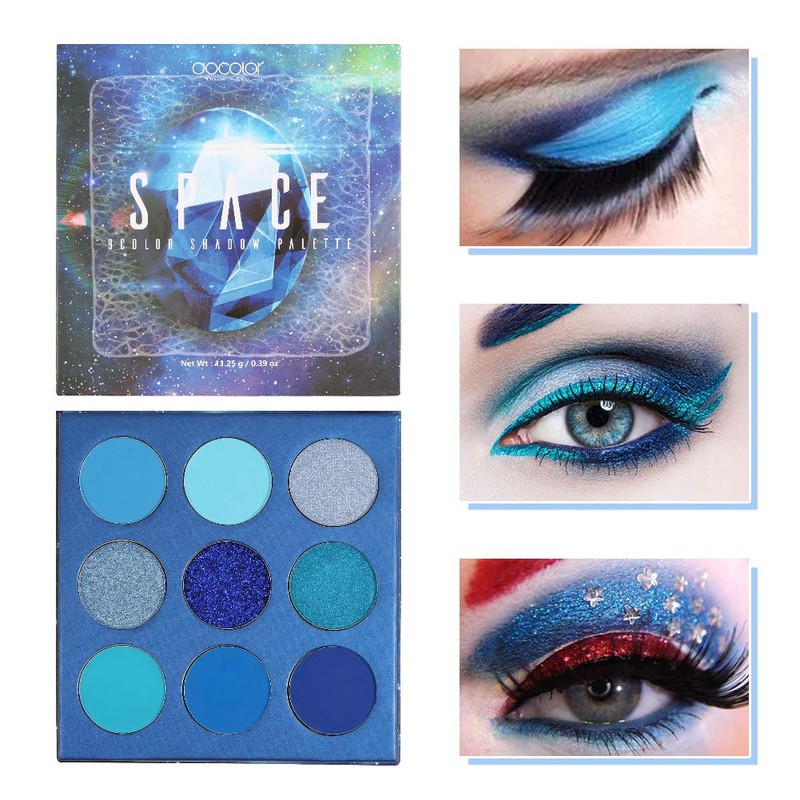 Docolor Eyeshadow Palette Blue Gemstone Make Up Palette Vegan Formula