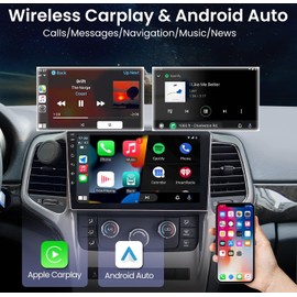 5GWiFi Car Radio for Jeep Grand Cherokee 2011 2012 2013 : [4G+32G] 9" 1280x800 Touchscreen Stereo Replacement Wireless Carplay Android Auto GPS Bluetooth DSP SWC FM Mirror Link Backup Camera