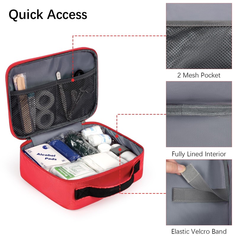 Gatycallaty First Aid Bag Empty Emergency Treatment Medical Bags Multi-Pocket