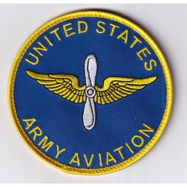 US Army Aviation Branch Patch – with Hook and Loop, 4"