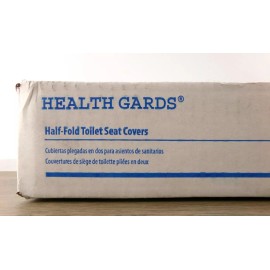 Health Gards 1000 Count Health Gards Toilet Seat Covers, Half-Fold Disposable HG-1000, New S3